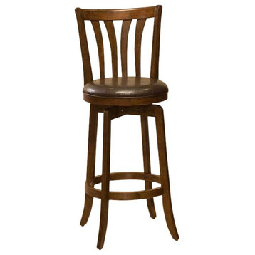 Catania 25" Wood Contemporary Counter Stool in Cherry Finish