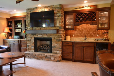 Example of a classic basement design in Atlanta