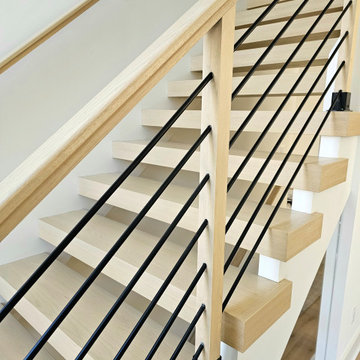 Project #111 | Open-Riser Staircase with Glass Panel Detail
