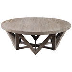 Uttermost - Uttermost Kendry Reclaimed Wood Coffee Table - Constructed From Reclaimed Elm Wood, This Cocktail Table Features Natural Wood Grain And Rustic Texture With A Geometric, Triangle Base. Solid Wood Will Continue To Move With Temperature And Humidity Changes, Which Can Result In Small Cracks And Uneven Surfaces, Adding To Its Authenticity And Character. Uttermost's Furniture Combines Premium Quality Materials With Unique High-style Design. With The Advanced Product Engineering And Packaging Reinforcement, Uttermost Maintains Some Of The Lowest Damage Rates In The Industry. Each Product Is Designed, Manufactured And Packaged With Shipping In Mind.