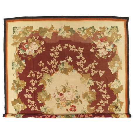 Consigned French Aubusson Rug, 12'x14'10"
