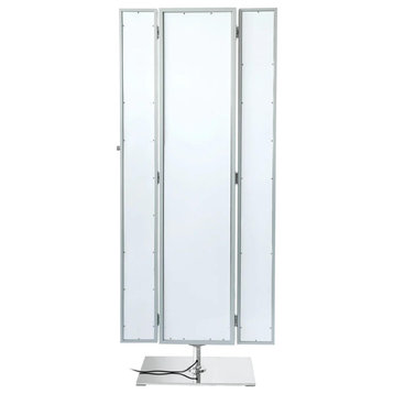 Trifecta Full Length Vanity Mirror, Silver