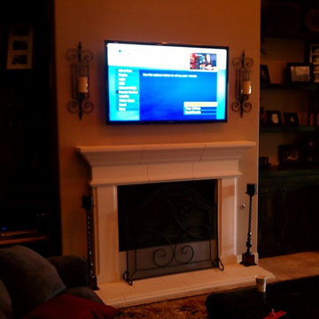 Over the fireplace TV mounting San Antonio