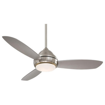 Minka Aire Concept I 52 in. LED Indoor Brushed Nickel Ceiling Fan with Remote