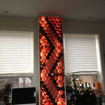 LED Backlit WineHive Pro Wine Display at Kevin's Residence in Chicago
