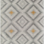 Rugs America - Rugs America Bodrum BR30D Tribal Moroccan Kilim Flame Area Rugs, 8'9"x12' - A subtler sister of the Nocturne rug, the Pourri rug ' aptly named ' blends a trendy, fun, of-the-moment Moroccan zigzag print with classic, low-key colors and a low, soft-touch pile. This CosmoLiving Soleil Collection piece has a unique finish lends a much-appreciated subtle-sheen that will reflect light and make your space feel all the more airy. So what are you waiting for?Features