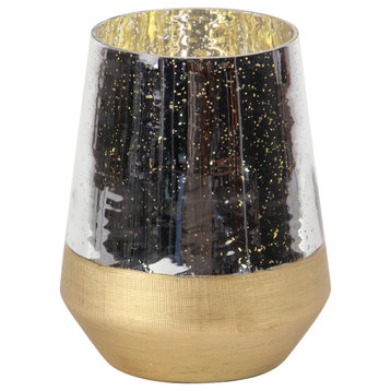 Modern Gold Glass Candle Lantern 24706