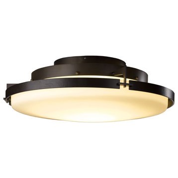 Hubbardton Forge 126747-1020 Metra LED Flush Mount in Oil Rubbed Bronze