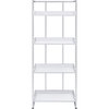 Coaster 4-Shelf Contemporary Wood Bookcase with Open Back in White