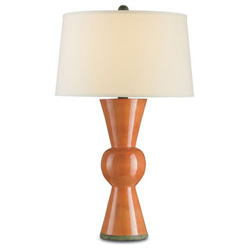 Mid-Century Modern Upbeat Table Lamp Orange 1-Light