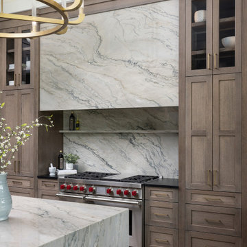 A Modern Prairie Style Kitchen with Hidden Workstations