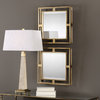 Allick Gold Square Mirrors, Set of 2, Gold