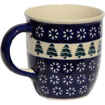 Polish Pottery Coffee Mug, Pattern Number: 914