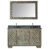 Legion Furniture Hannah Elm Vanity With Faucet and Mirror, 60"