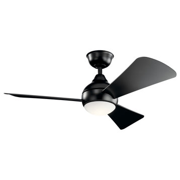 Kichler 330151 Sola 44" 3 Blade LED Indoor / Outdoor Ceiling Fan - Satin Black