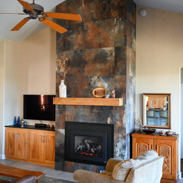 Placerville Spanish Styled Kitchen and 14 foot Fireplace