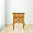 2 Drawer French Design Cabriole Leg Mango Wood Bedside Table