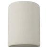 Eloise Half Cylinder Outdoor Wall Light, Bisque Dark Gray, Open Top