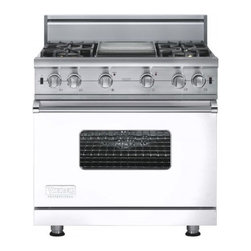 Viking 36" Pro-style Gas Range, White Natural Gas | VGCC5364GWH - Gas Ranges And Electric Ranges
