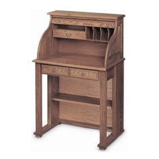 50 Most Por Transitional Roll Top Desks For 2018 Houzz Haugen Handcrafted Solid Oak Vintage Scholar S Desk Finish Options Desks And Hutches
