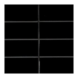 Dimensional Ceramic - Distortion Mosaic 1-7/8" x 3-7/8" Black - Gloss - Tile