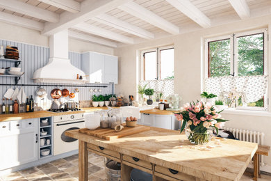 Cottage chic kitchen photo in Philadelphia