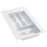 Rev-A-Shelf - Polymer Trim to Fit Glossy Drawer Insert Cutlery Organizer, White, 11.5"W - Rev-A-Shelf's drawer inserts are the best if you are looking for a custom look.  Why settle for a cutlery insert that just drops in your drawer and moves every time you open and close your drawer.  Create a custom fit by trimming to your exact size. Available in multiple sizes, colors and finishes.