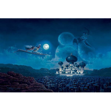 Disney Fine Art Flight Over Agrabah by Rodel Gonzalez, Gallery Wrapped Giclee
