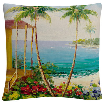 Rio 'Key West Villa' 16"x16" Decorative Throw Pillow