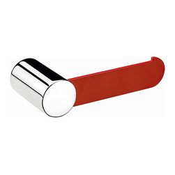 Secret Bath. Toilet paper holder without lid. Chrome-Red. Giselle Collection. - Toilet Paper Holders