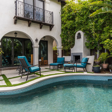 West Hollywood Spanish-Style Pool House Transformation
