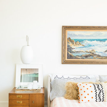 Mid-century modern, vintage master bedroom