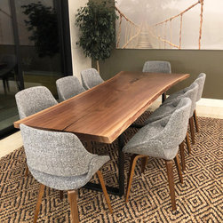 Walnut Single Slab Table #365 - Dining Tables