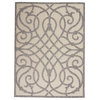 Nourison Palamos French Country Floral Grey 5'3" x 7'3" Indoor Outdoor Area Rug