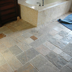 Bathroom stone floor tiles (Mediterranean Style) - Tile