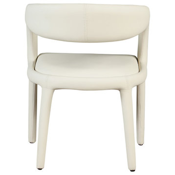 Sylvester Faux Leather Upholstered Dining Chair, Cream