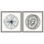 Marmont Hill Inc. - 2-Piece "Weaved Floral II" Diptych Set, 36"x18" - (2) panels of 18x18
