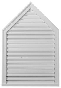 24"x38" Peaked Urethane Gable Vent Louver, Functional