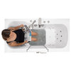 Ella Tub4Two 32"x60" Hydro+Air Massage+Foot Massage Acrylic Two Seat Walk, Tub
