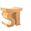 18" Outdoor Teak Patio Sparta Shower Bench With Side Shelf, Symbol ST