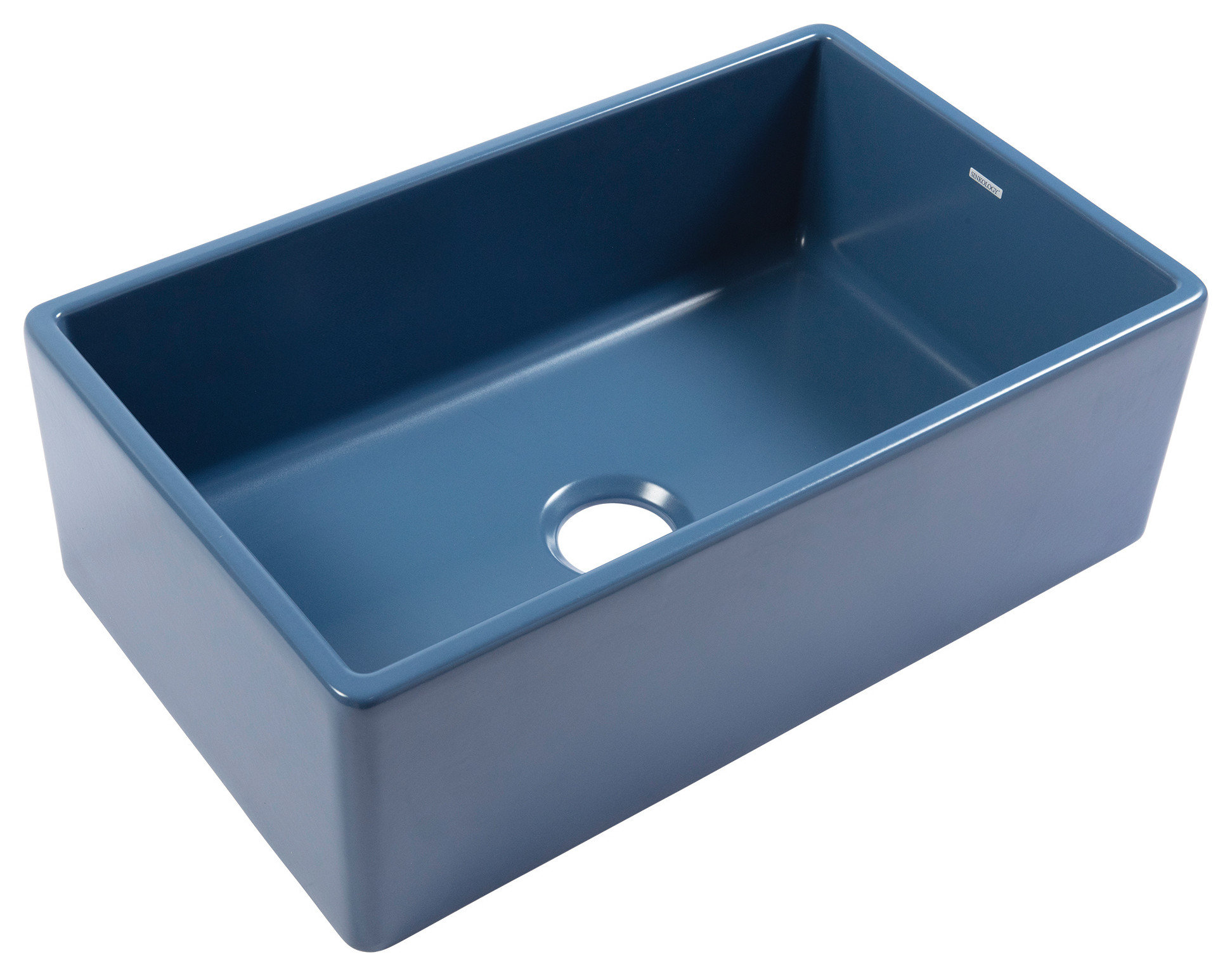 Austen Matte Blue Fireclay 30" Single Bowl Farmhouse Undermount Kitchen Sink
