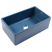 Austen Matte Blue Fireclay 30" Single Bowl Farmhouse Undermount Kitchen Sink
