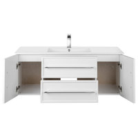 Milano Wall Hung Vanity, White, 48"