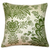 Rustic Floral Throw Pillow, Green, 20"x20"