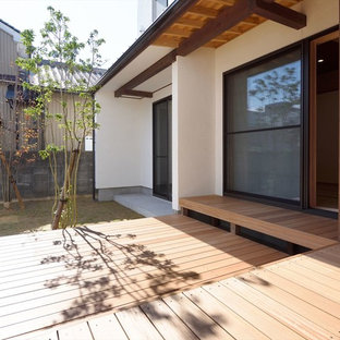 他の地域の和風のおしゃれなデッキ (張り出し屋根) の写真