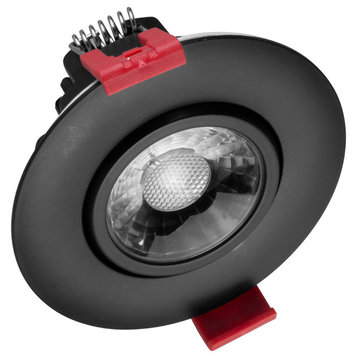 3" LED Gimbal Recessed Downlight, Black, 2700k