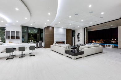 This is an example of a modern family room in Las Vegas.