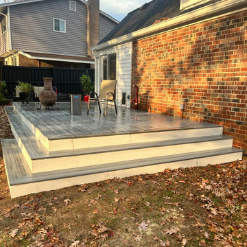 Deck remodeling project with jacuzzi installation