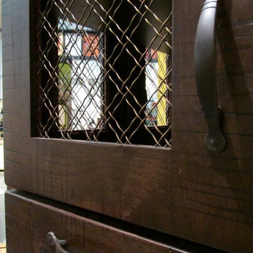 Custom wire mesh grilles featured in the Canyon Creek Cabinet Co., KBIS booth