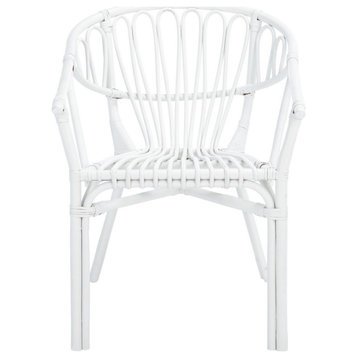 Invil Rattan Dining Chair set of 2 White